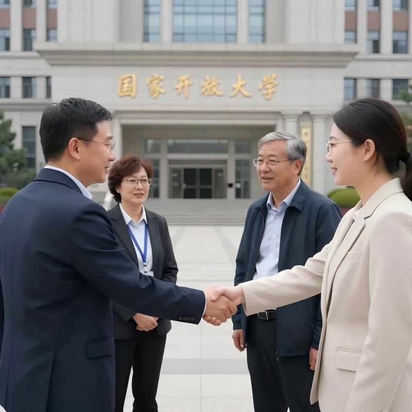 交流经验促提升:圣医美职业技能鉴定中心访问国家开放大学